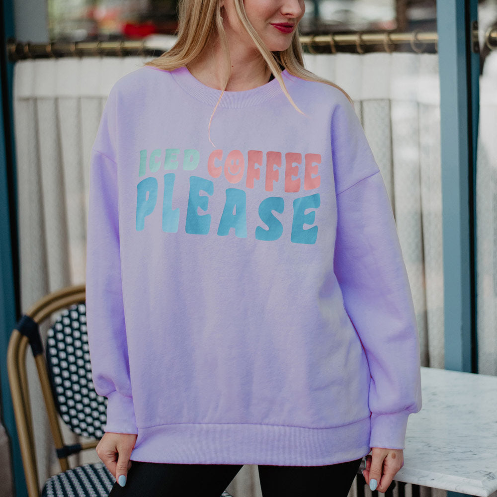 Iced Coffee Please Crewneck Sweatshirt