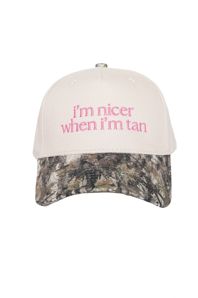 I'm Nicer When I'm Tan Funny Two-Toned Vintage Hats