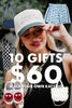 A smiling woman in a hat is surrounded by adorable accessories—a blue bag, blue shorts, a polka dot tumbler, heart slippers, and a white purse—alongside the text: 10 GIFTS FOR 60 | BUILD YOUR OWN KATYDID SET a 350 value at Katydid.com. Perfect for mixing and matching your own unique Katydid bundle.
