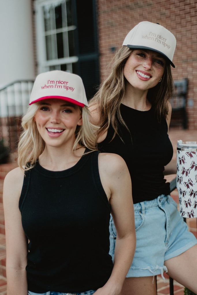 I'm Nicer When I'm Tipsy Retro Trucker Hats