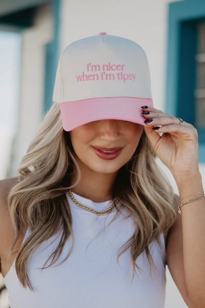 I'm Nicer When I'm Tipsy Retro Trucker Hats - Katydid.com