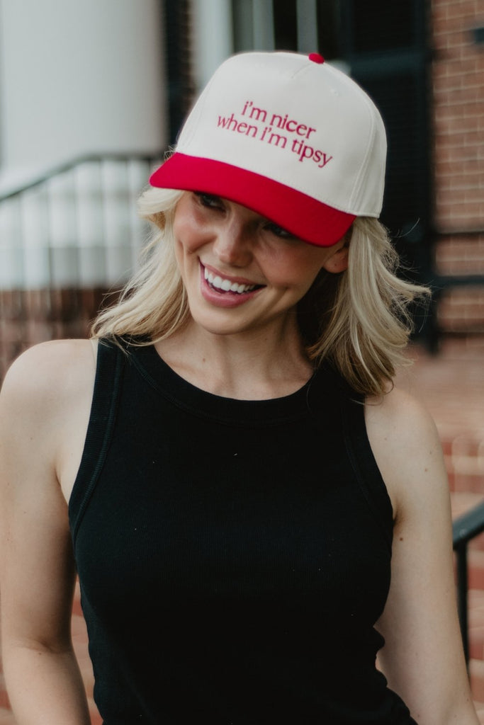 I'm Nicer When I'm Tipsy Retro Trucker Hats