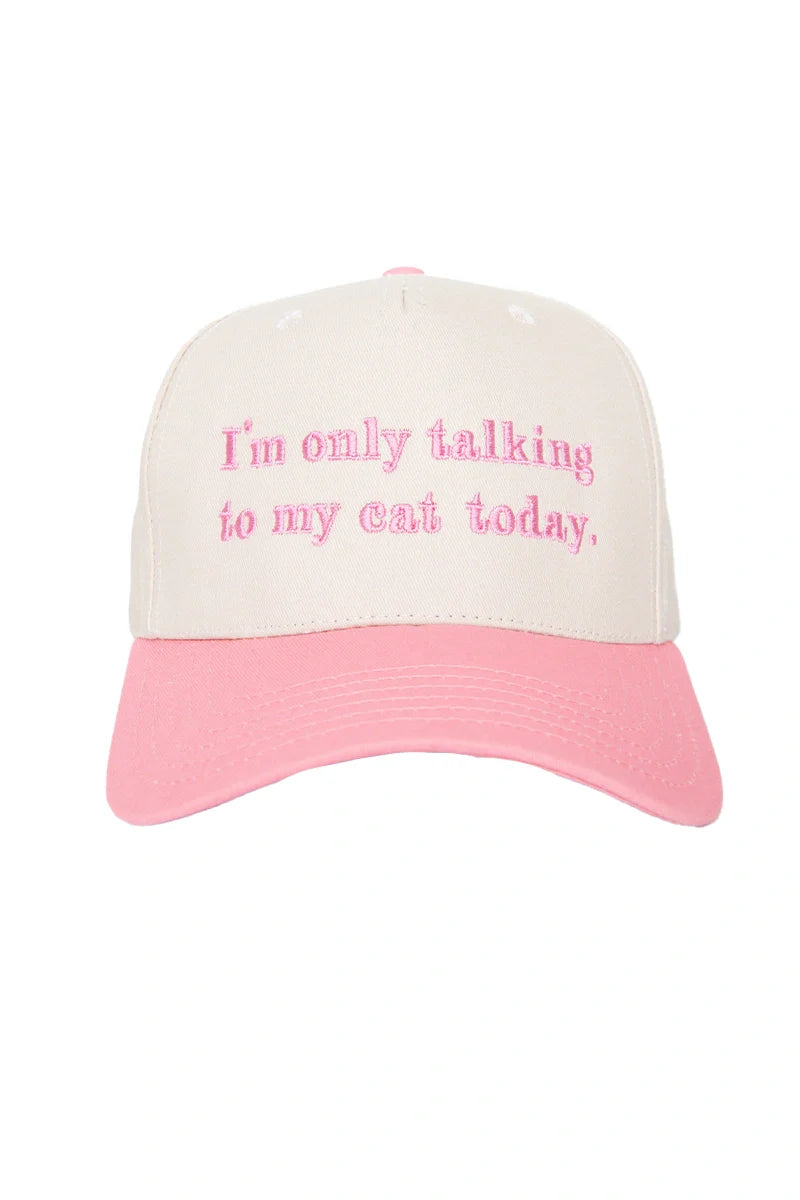 I'm Only Talking To My Cat Today Trucker Hats Vintage