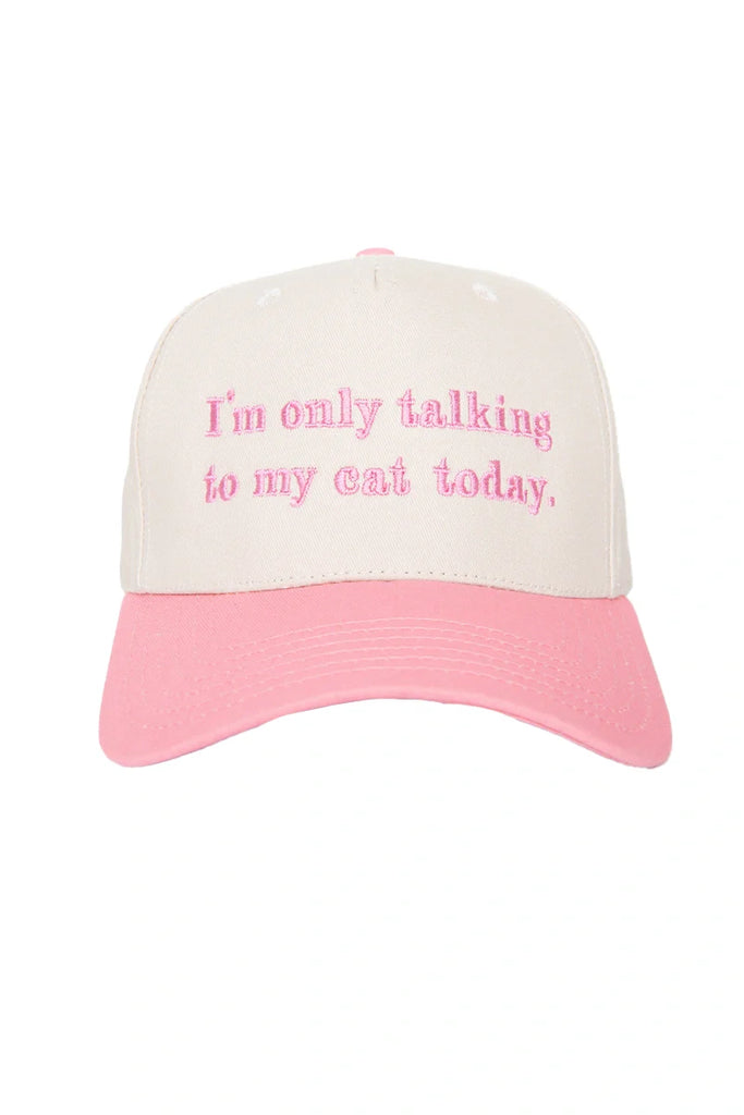 I'm Only Talking To My Cat Today Trucker Hats Vintage