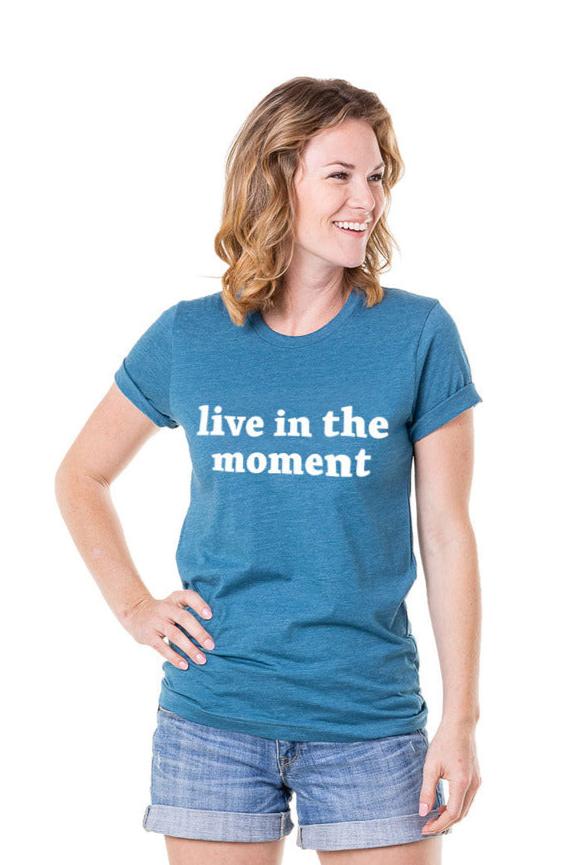 Live In The Moment Graphic Printed Tee