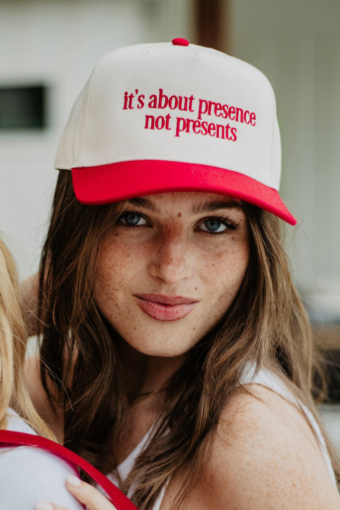 It's About Presence, Not Presents Vintage Hat
