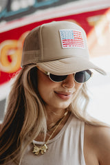 American Flag Foam Trucker Hat