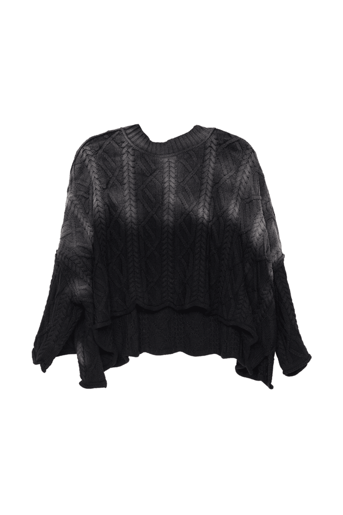 Black Slouchy Oversized Knit Fall Sweater