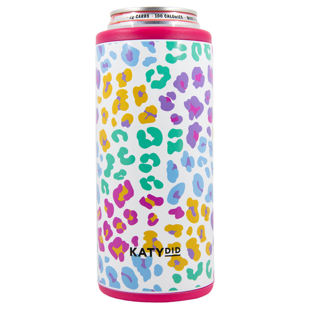 Pastel Leopard Can Cooler Beer Can