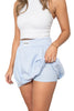 Light Blue Scuba Bubble Skirt