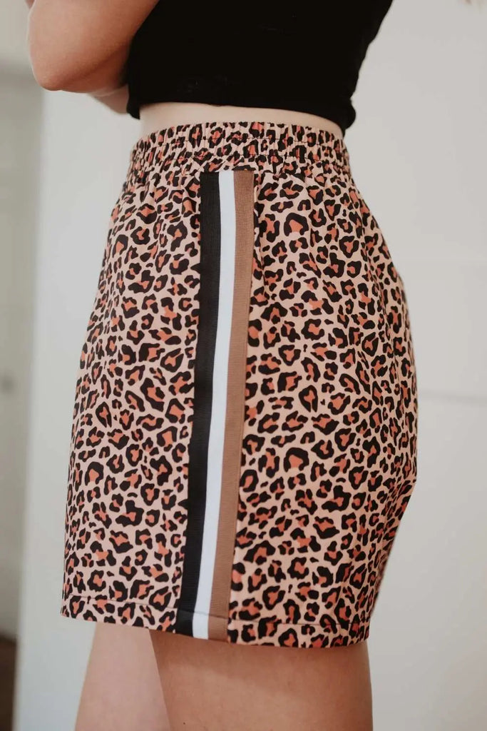 Brown Leopard Print Boxer Shorts