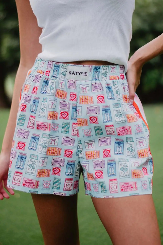 Traveling Matchbook Patterned Boxers - Katydid.com