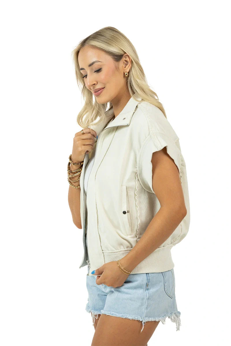Cream Lightweight Vest Women's