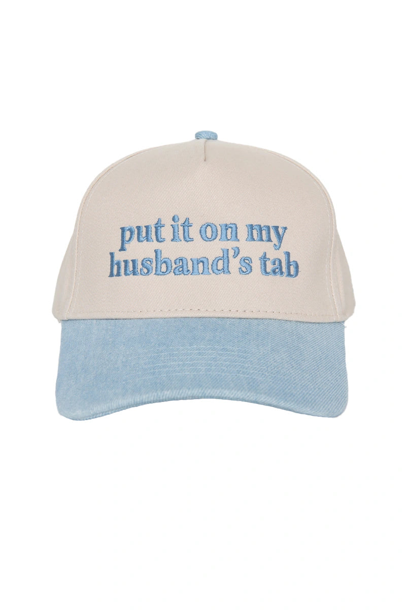 Put It On My Husband's Tab Two-Toned Vintage Hat