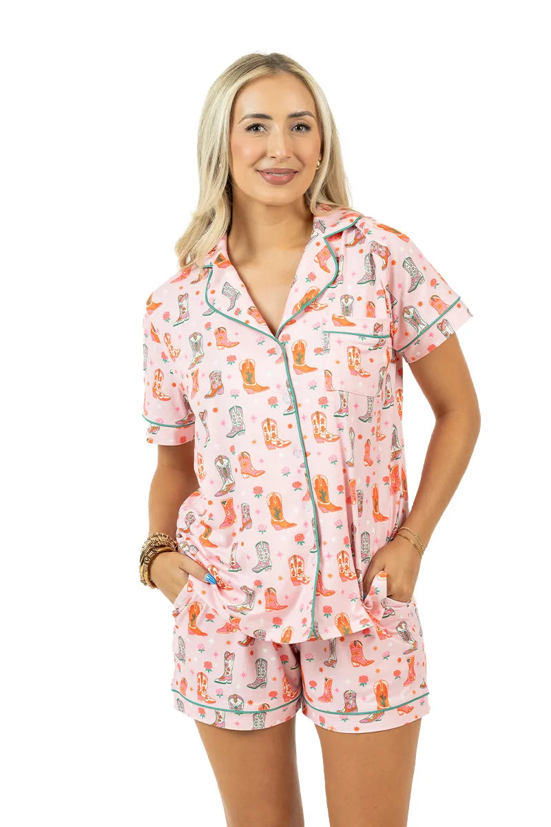 Boots & Roses Pajama Sets
