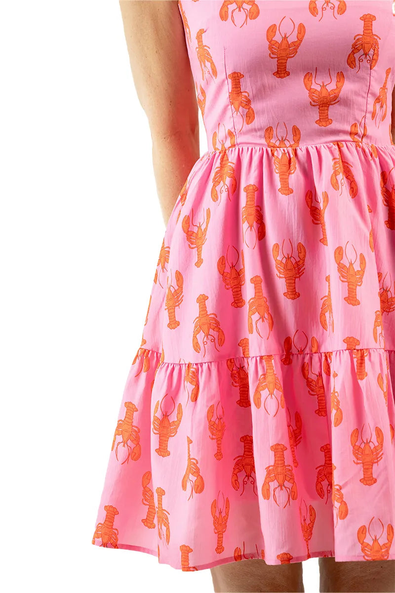 Lobsters Summer Mini Dress | Short Pink Dresses Lobsters Summer Mini Dress | Short Pink Dresses