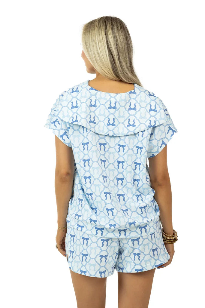 Light Blue Mini Bows Scuba 2 Piece Set - Katydid.com