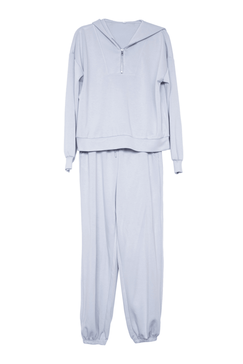 Light Blue Scuba Lounge Pants Set - Katydid.com