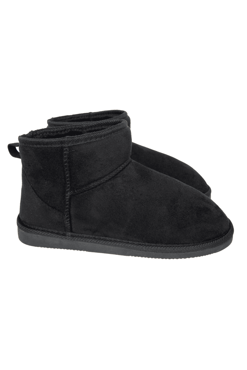 Black Fur Mini Ankle Boots for Women - Katydid.com