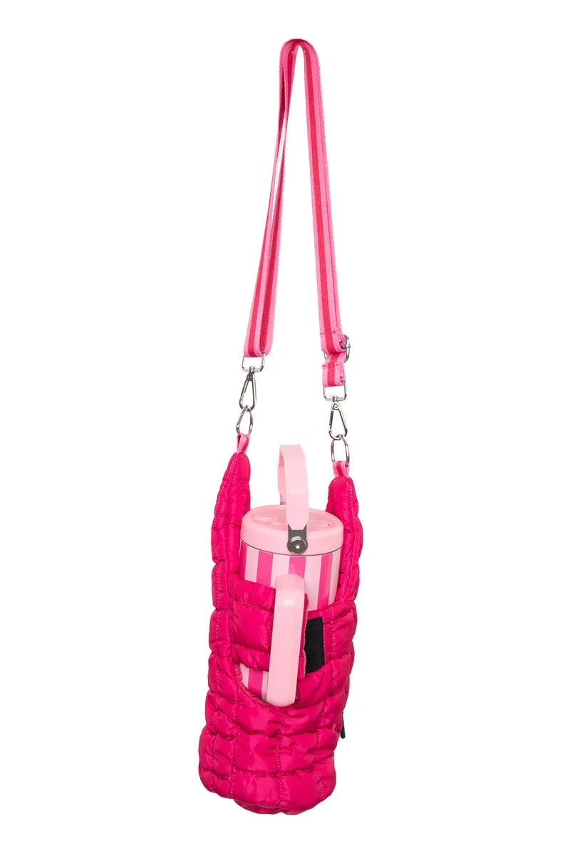 Hot Pink Two-Toned Water Bottle Holder - Katydid.com