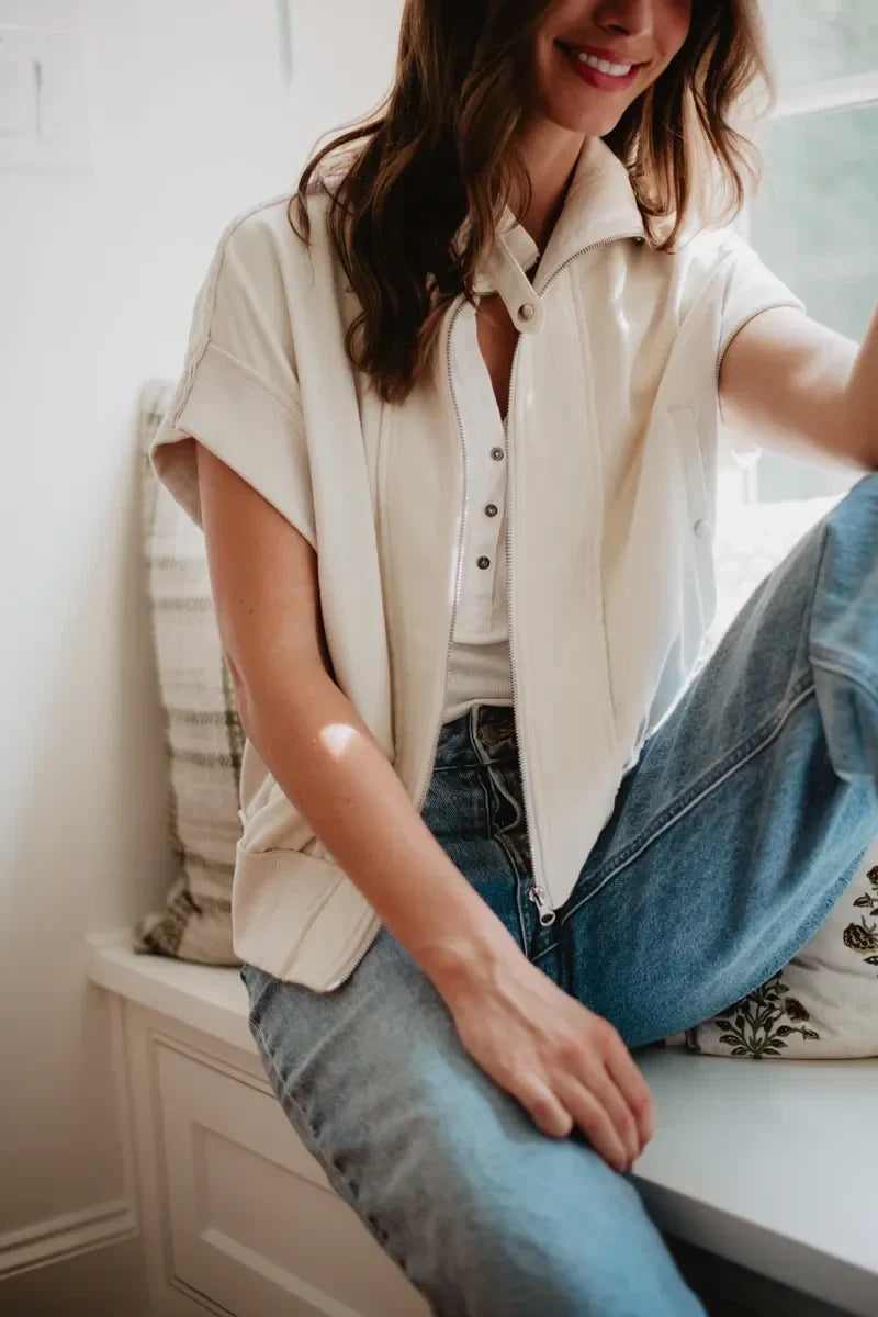 Cream Lightweight Vest Women's