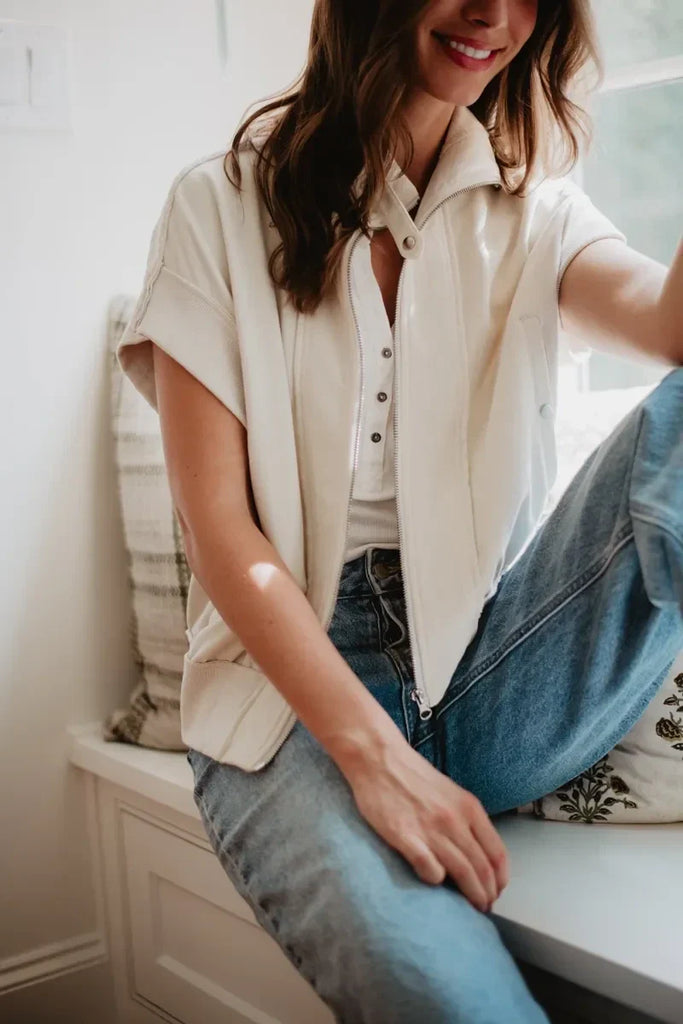 Cream Lightweight Vest Women's