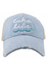 Lake Life (WAVES) Women's Denim Trucker Hat