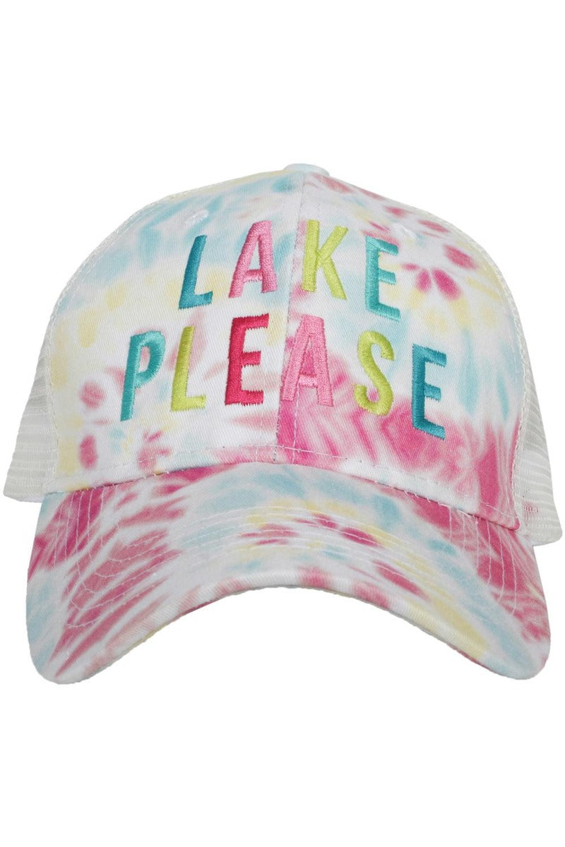 Lake Please TIE DYE Trucker Hat