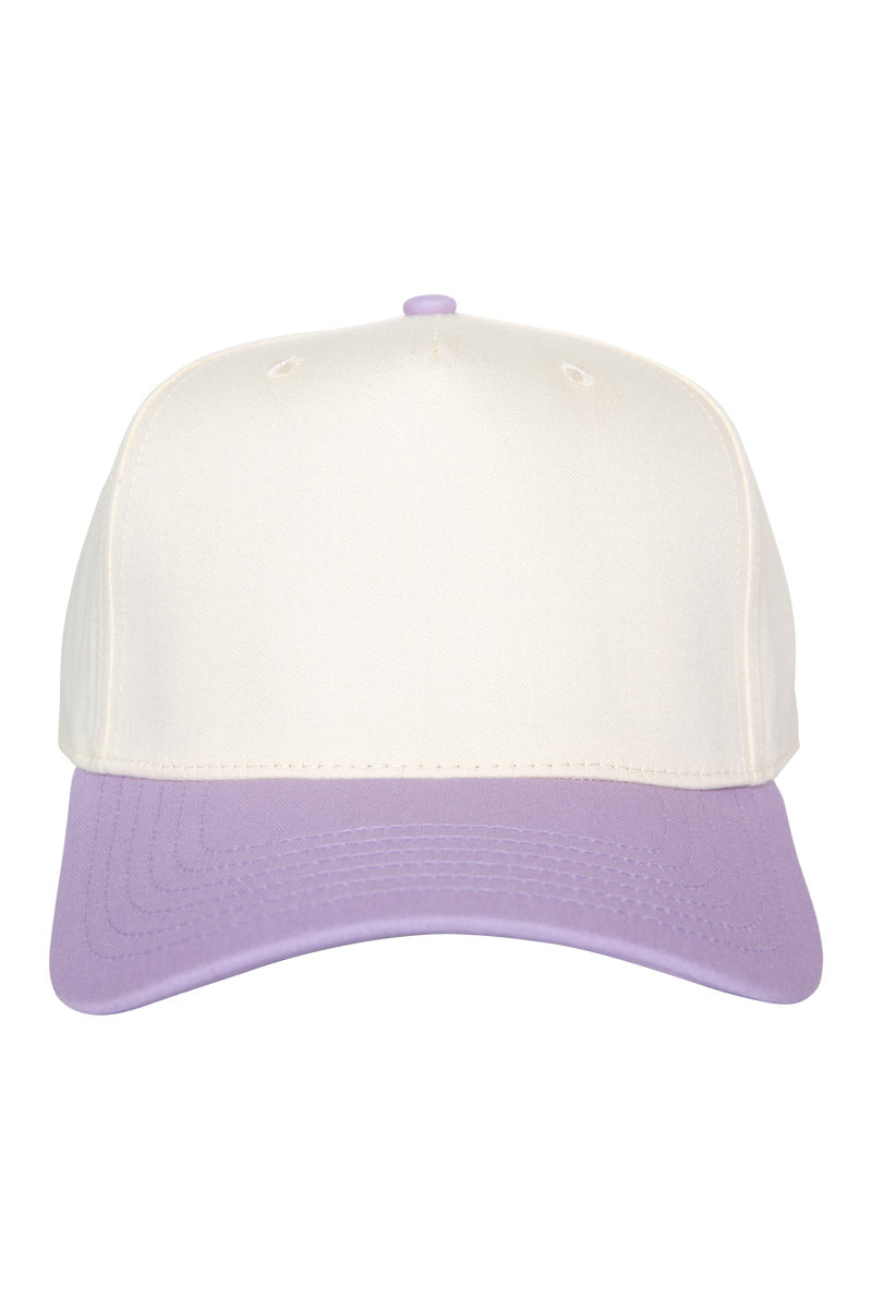 Light Purple and Tan Blank Two-Toned Vintage Hat - Katydid.com