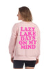 Lazy Lake Days On My Mind Graphic Sweatshirt