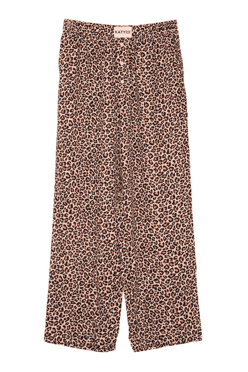 Brown Leopard Print Boxer Pants Women