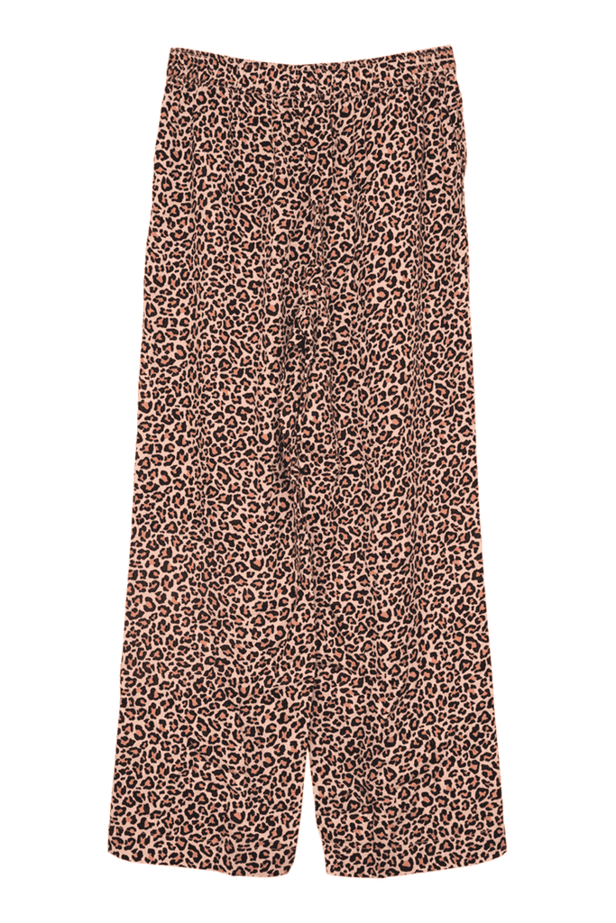 Brown Leopard Print Boxer Pants Women