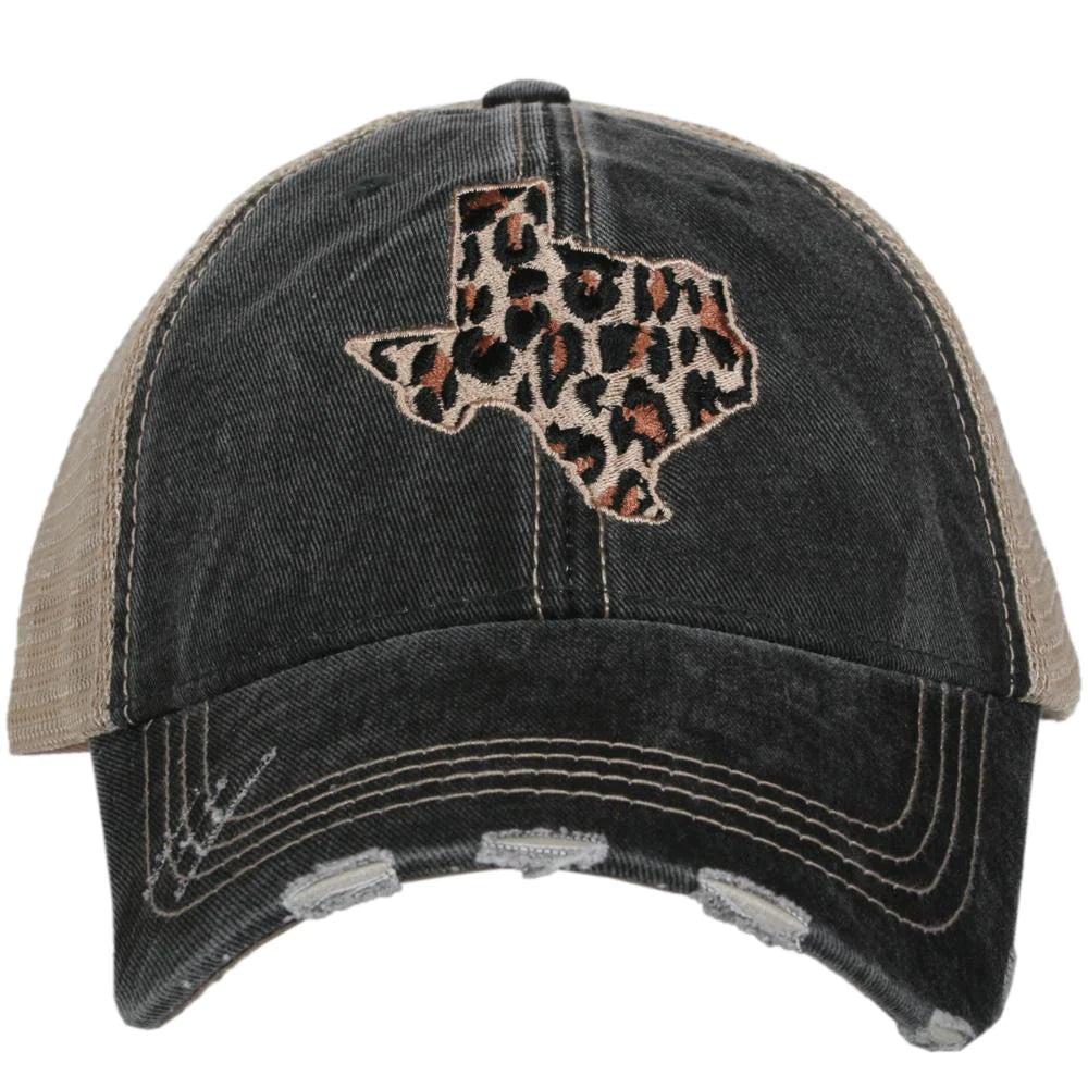 Katydid Leopard Texas CUT OUT STATE Hats - Katydid.com