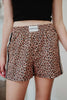 Brown Leopard Print Boxer Shorts