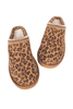 Leopard Print Embroidered Slip-On House Shoes