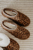 Leopard Print Embroidered Slip-On House Shoes