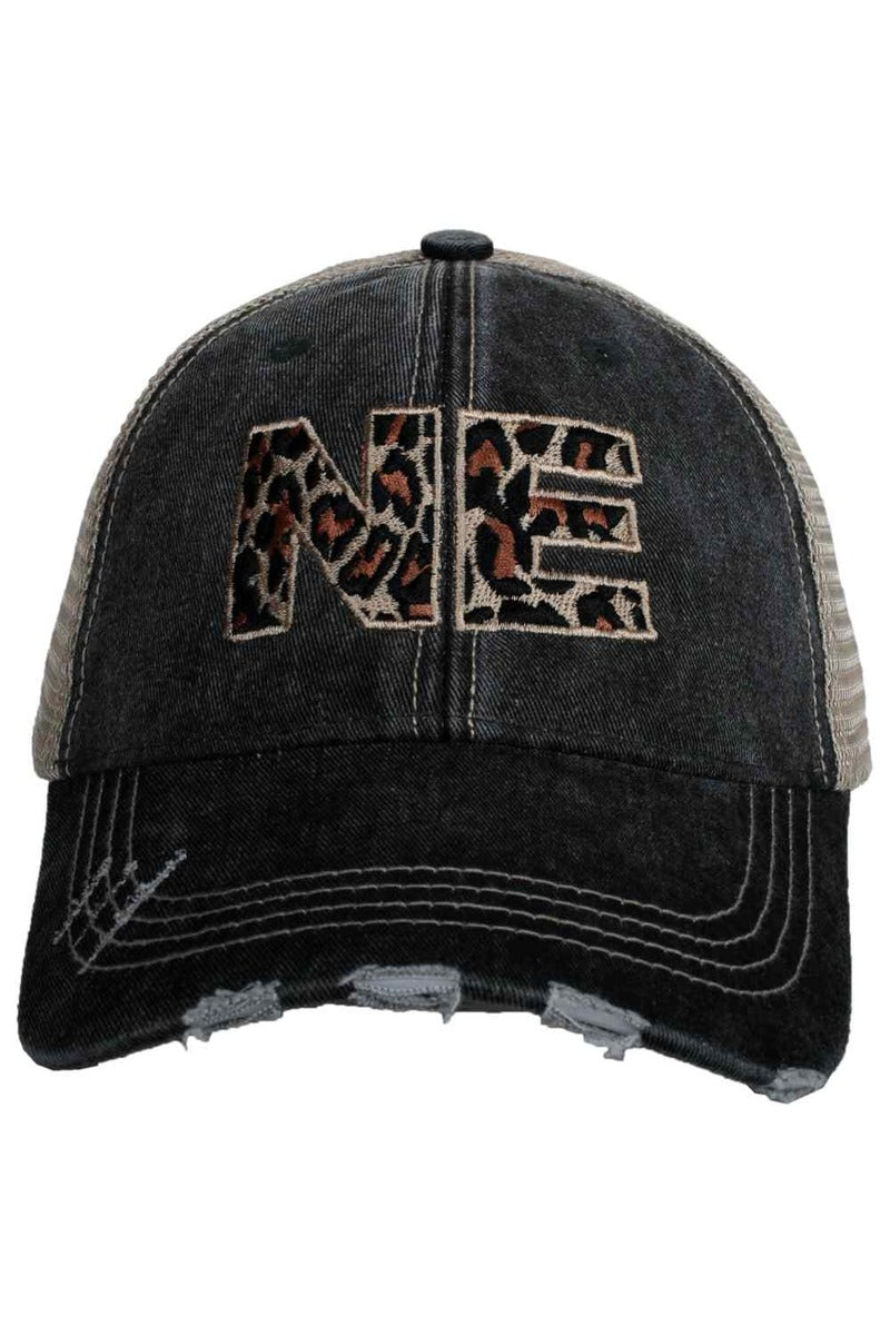 NE Nebraska Leopard Women's Trucker Hat - Katydid.com