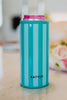 Aqua and Green Striped 12 Oz Can Cooler