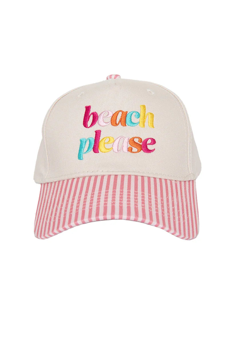 Beach Please (Lowercase) Women's Two-Toned Hat - Katydid.com