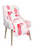 Light Pink Western Boots Comfy Throw Blanket