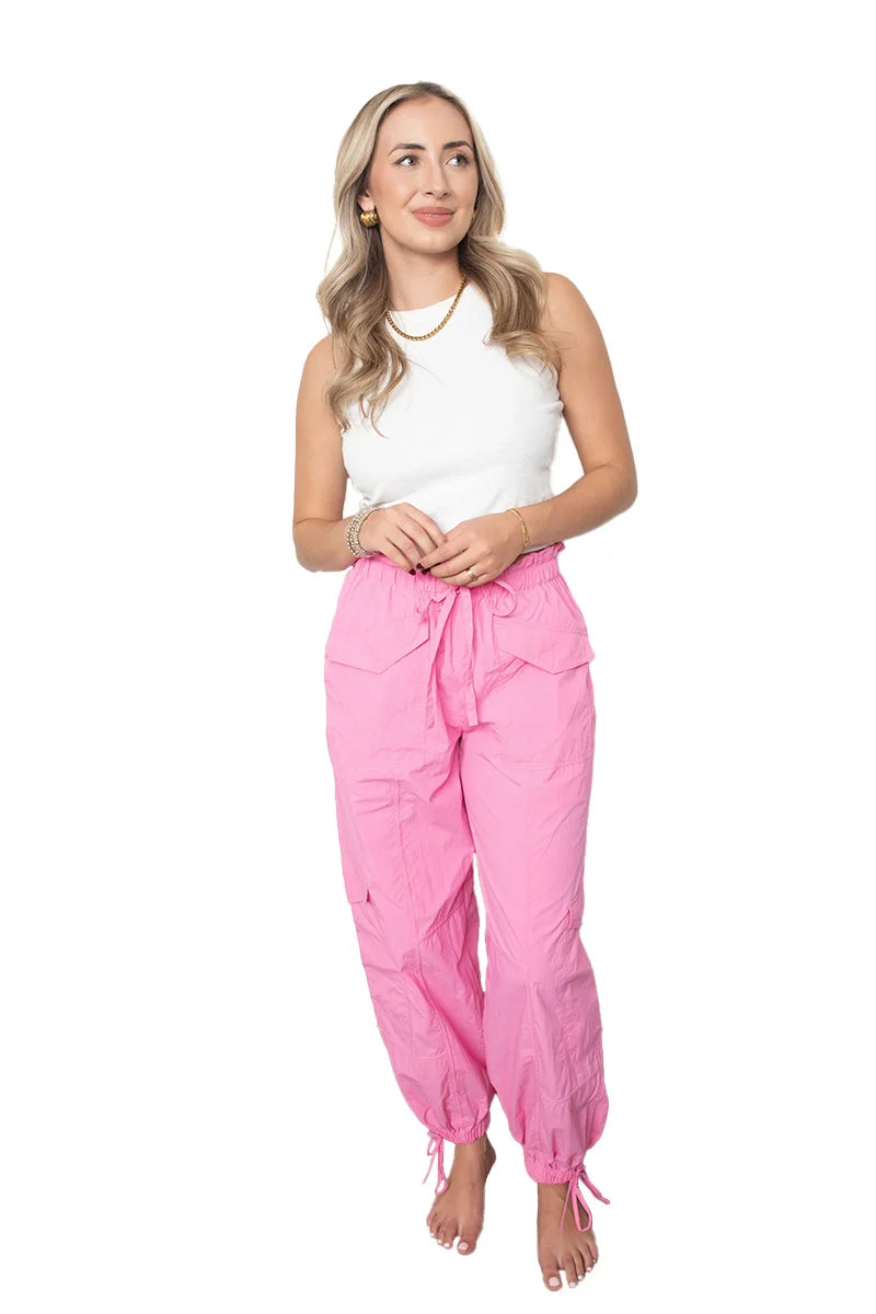 Hot Pink Lightweight Joggers Women - Katydid.com