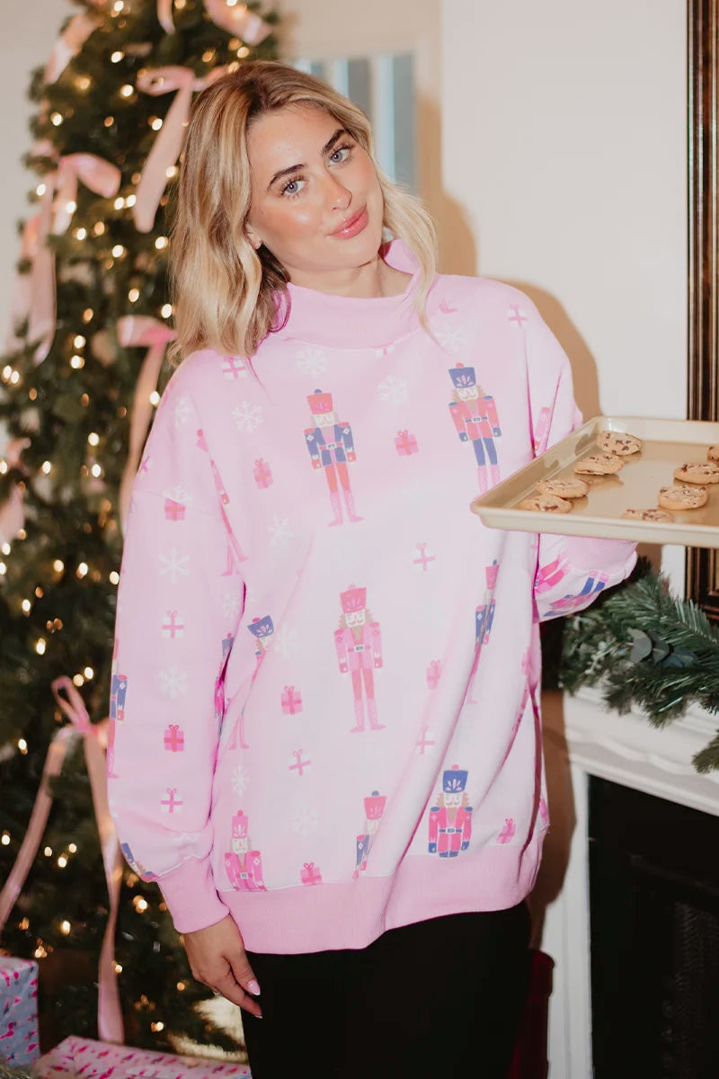 Nutcrackers Pink Sweatshirt Holiday Sweatshirt Shop Katydid