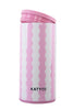 Light Pink Scalloped Slim Can Cooler Drinks