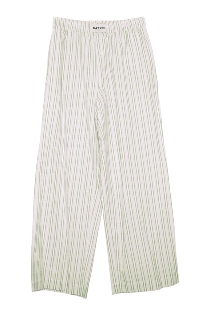 Light Pink and Green Striped Boxer Lounge Pants