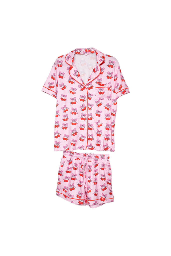 Cherry Bow Repeat Two Piece PJ Set