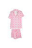 Light and Hot Pink Hearts Design Pajama Set