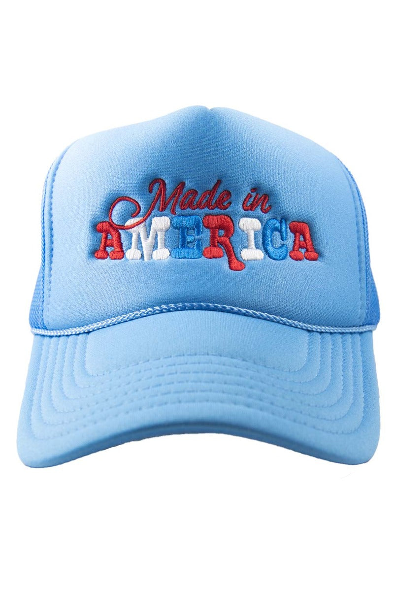 Made in America Foam Embroidered Trucker Hat - Katydid.com