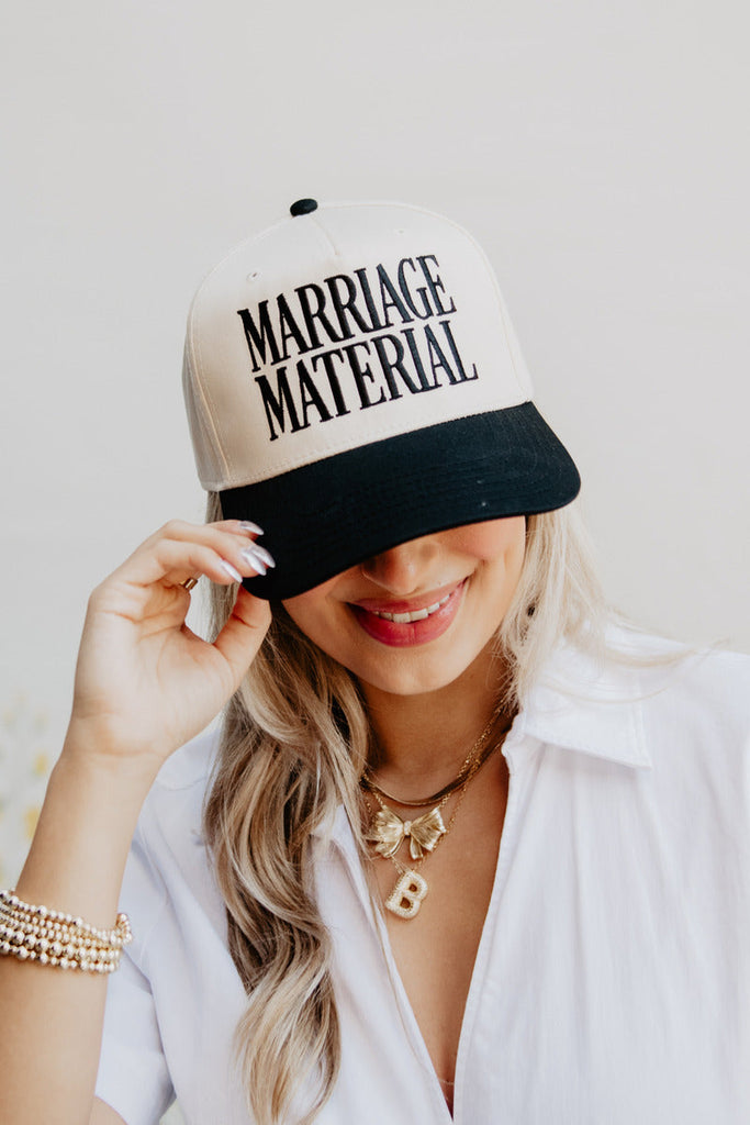 Marriage Material Two-Toned Retro Hat