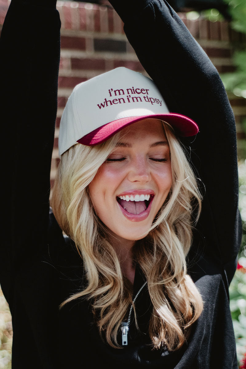 I'm Nicer When I'm Tipsy Retro Trucker Hats