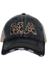 MA Massachusetts Leopard State Women's Trucker Hat